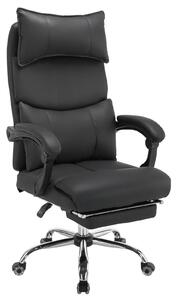 Sedia da ufficio ergonomica con poggiapiedi, poggiatesta e supporto lombare, poltrona da ufficio, regolabile in altezza, adatta per l'ufficio e per l'uso in casa