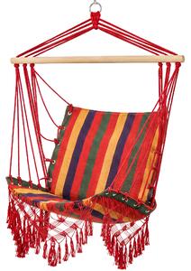 Outsunny Amaca Sedia Sospesa in Poliestere, Colorata, 100x60x100cm|Aosom