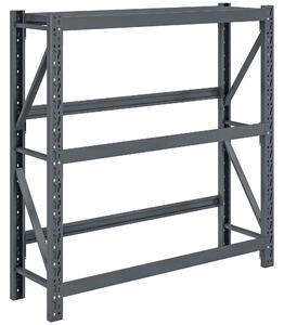 HOMCOM Scaffale per 6 Casse di Bevande Autoportante a 3 Livelli con Ripiani Regolabili, 110x30x110cm, Grigio