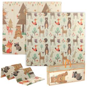AIYAPLAY Tappeto per Bambini 0-6 Anni a Tema Foresta con Superficie Impermeabile in XPE Multicolore, 196x176x1.5 cm | Aosom Italy