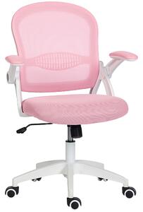 Vinsetto Sedia da Ufficio Ergonomica e Regolabile con Schienale a Rete e Seduta Imbottita, 65.5x61.5x88-97.5 cm, Rosa | Aosom Italy