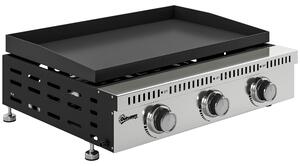Griglia a Gas Outsunny, portatile da tavolo con vaschetta raccogligrasso, colore nero. | Aosom Italy