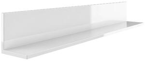 HOMCOM Mensola da Muro per Soggiorno e Camera da Letto, Spessore 1.5 cm, in Legno in Finitura Lucida, Bianco | Aosom Italy