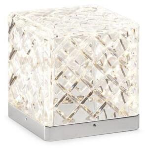 Lampada da tavolo magia, cromo, led 4,5w 383lm 3000k, 9x9x10cm