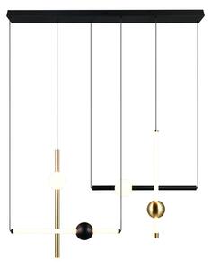 Lampadario LED nero/dorato con intensità regolabile Melita – Trio