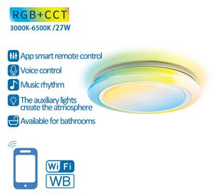 Plafoniera Led Smart 24W CCT + 3W RGB WiFi luce regolabile e dimmerabile Aigostar