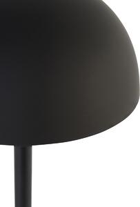 Lampada da tavolo nera con LED ricaricabile e dimmer touch a 3 fasi - Maureen
