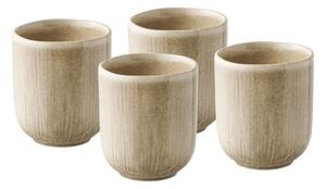 Tazzine in set beige in gres 4 pz 360 ml Viola – House Nordic