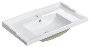 Lavabo da incasso in Vetroceramica 81 x 46 cm, bianco lucido, rettangolare
