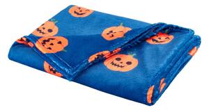 Coperta blu e arancione in micropile a tema Halloween 130x170 cm Halloween Pumpkins – Catherine Lansfield