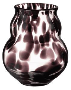 Vaso marrone scuro in vetro fatto a mano (altezza totale 22 cm) Dam – noo.ma