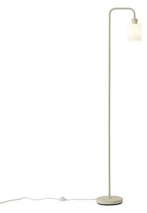 Lampada da terra scandinava beige con vetro bianco - Wisp