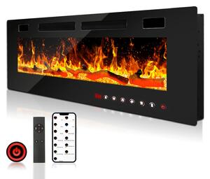 Eikuavons, camino elettrico da incasso, dimensioni 127 x 46 x 8 cm, con controllo tramite app e touch screen