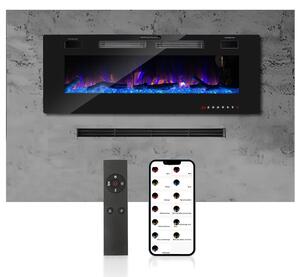 Eikuavons, caminetto elettrico da 50 pollici, 1500 W, con Wi-Fi, Bluetooth e telecomando