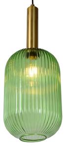 Lucide Lampada a sospensione vetro Maloto, Ø 20 cm, verde