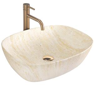 Lavabo da appoggio Rea Freja Travertine Matt