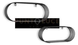 Joyce set di 2 mensole a muro 43-38cm metallo nero