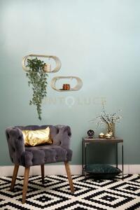 Joyce set di 2 mensole a muro 43-38cm metallo oro