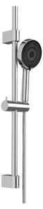 Set per doccia color argento lucido in acciaio inox con doccetta/con supporto scorrevole 70 cm Softwater – Wenko