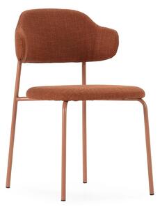 Sedie da pranzo in set color terracotta 4 pz Adriel – Marckeric