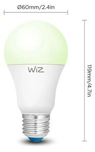 Confezione da 2 lampadine LED RGBW dimmerabili A60 E27/9W/230V 2200-6500K Wi-Fi + telecomando - WiZ