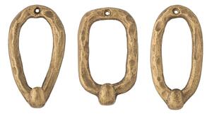 Set di 3 ganci in metallo color oro Cias - Bloomingville