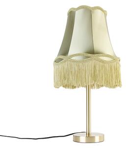 Lampada da tavolo classica ottone con paralume granny verde 30 cm - Simplo
