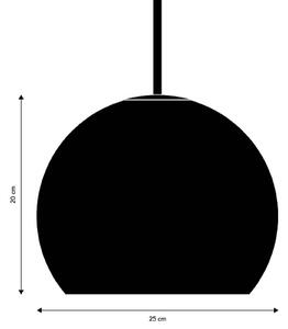 FRANDSEN Lampada a sospensione in vetro Ball, dimmerabile, Alluminio / Grigio / Zincato, Soggiorno / Sala da pranzo, Vetro, Design, Lampada a sospensione