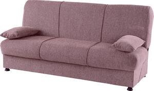DecHome Divano Letto 3 Posti Cosy con Vano Contenitore in Tessuto Dimensioni 190x81x90 cm colore Viola - BACOS