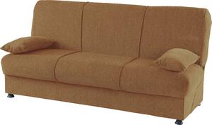 DecHome Divano Letto 3 Posti Cosy con Vano Contenitore in Tessuto Dimensioni 190x81x90 cm colore Marrone - BACOS