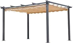Giardini del Re Top Telo di Copertura per Pergola da Esterno Giardino in Poliestere cm 300x400x230h