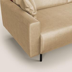 Arthur divano moderno 162 cm in velluto morbido impermeabile T01 BEIGE
