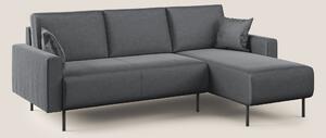 Arthur divano angolare destro 224 cm in velluto morbido impermeabile T