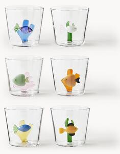 Set 6 bicchieri acqua fatti a mano Marine Garden