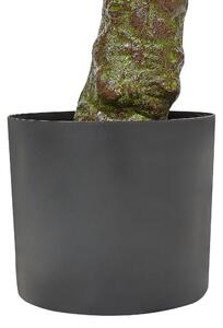 Pianta artificiale con vaso in plastica 160 cm nero pianta artificiale per interni ed esterni Beliani
