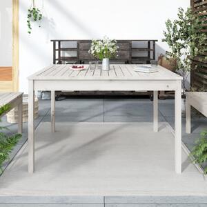 Tavolo da Giardino Bianco 121x82,5x76 cm Legno Massello di Pino