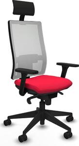 Sedia da ufficio Piqueras y Crespo modello 3D066N1, colore rosso