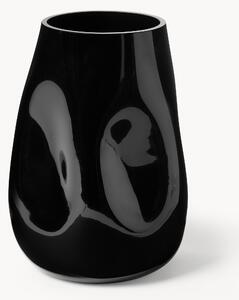 Vaso in vetro soffiato Obsidian, alt. 26 cm