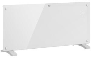 HOMCOM Stufetta Elettrica a Convezione 2000W Temperatura Regolabile, Riscaldatore con Telecomando, Timer 24h e Settimanale, Bianco | Aosom Italy