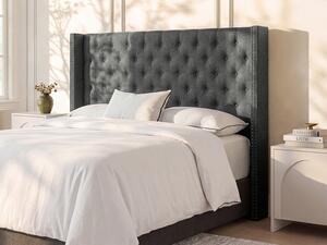 Testata letto trapuntata 190 cm Tessuto Grigio - MASSIMO