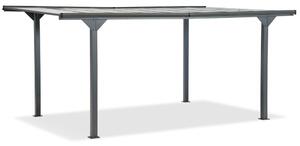 Pensilina in alluminio Lombardia 3x4,3 Garden Point antracite