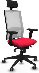 Sedia da ufficio Piqueras y Crespo modello 2D066G1, colore rosso