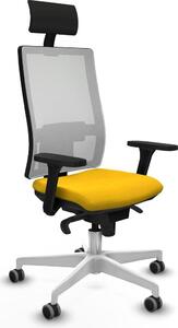 Sedia da ufficio Piqueras y Crespo, modello 3D026G1, colore giallo