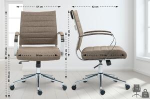 Sedia da ufficio Oakland - rivestita in tessuto - Grigio-marrone (Taupe)