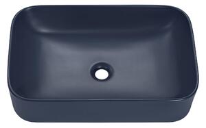 Lavabo in Vetroceramica KAMA, blu, 61 cm