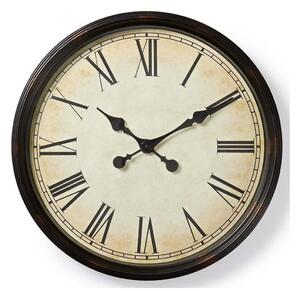 Nedis CLWA008WD50BK - Orologio da parete 1xAA d. 50 cm beige/nero