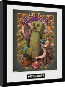 Quadro Minecraft - Creeper Nouveau, Poster Incorniciato