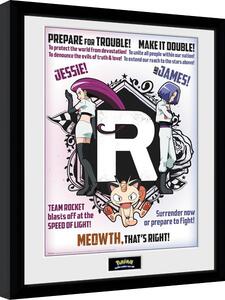 Quadro Pokemon - Team Rocket, Poster Incorniciato
