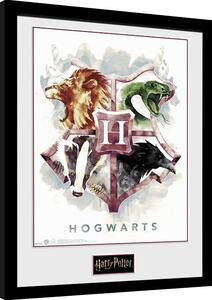 Quadro Harry Potter - Hogwarts Water Colour, Poster Incorniciato