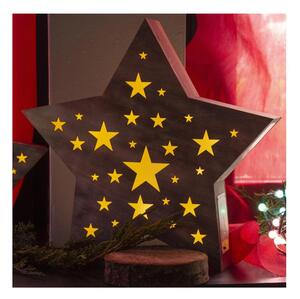 Decorazione natalizia LED LED/2xAAA stella in legno